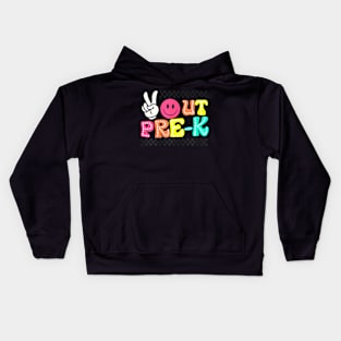 Peace Out Pre K Last Day Of School Preschool Teacher Kids Kids Hoodie